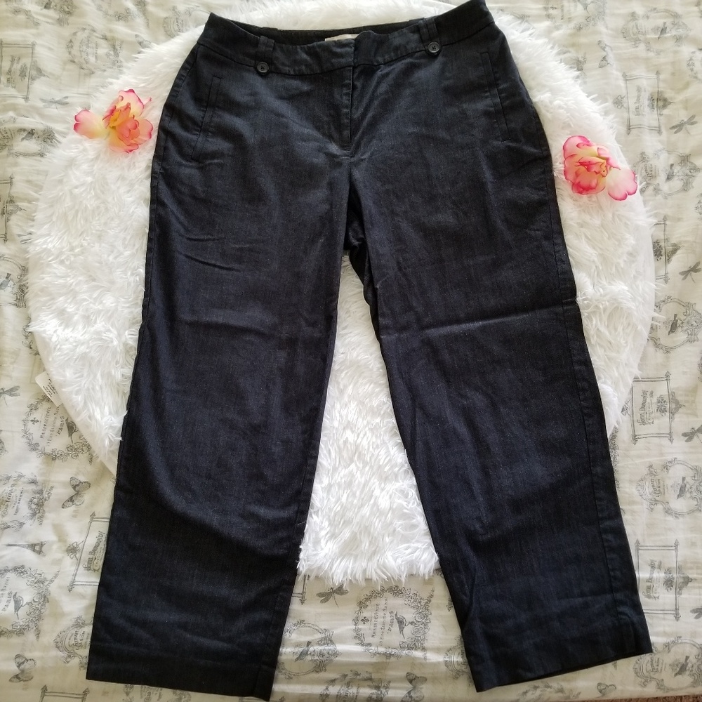 Ann Taylor Loft dark crop pants